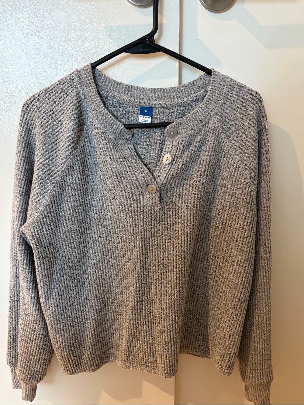 Gray Old Navy Button Sweater
